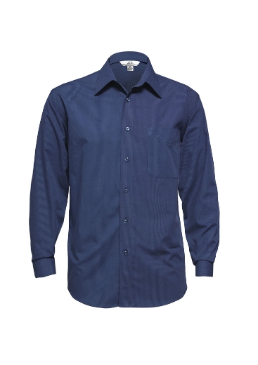 Picture of Biz Collection Mens Micro Check L/S Shirt
