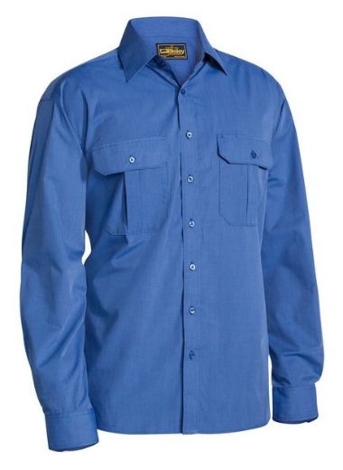 Picture of BISLEY Metro Shirt Blue 100gsm L/S