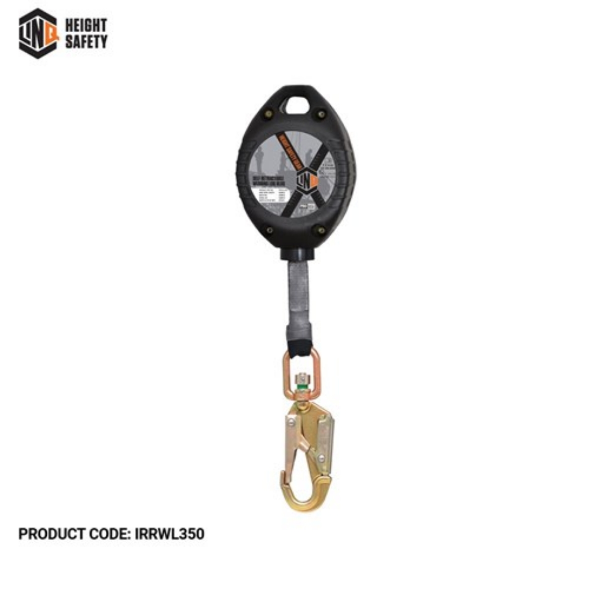 Picture of LINQ BLOQ Retractable webbing lanyard 3.5Mtr with Bottom Swivel Hook & Fall Indicator