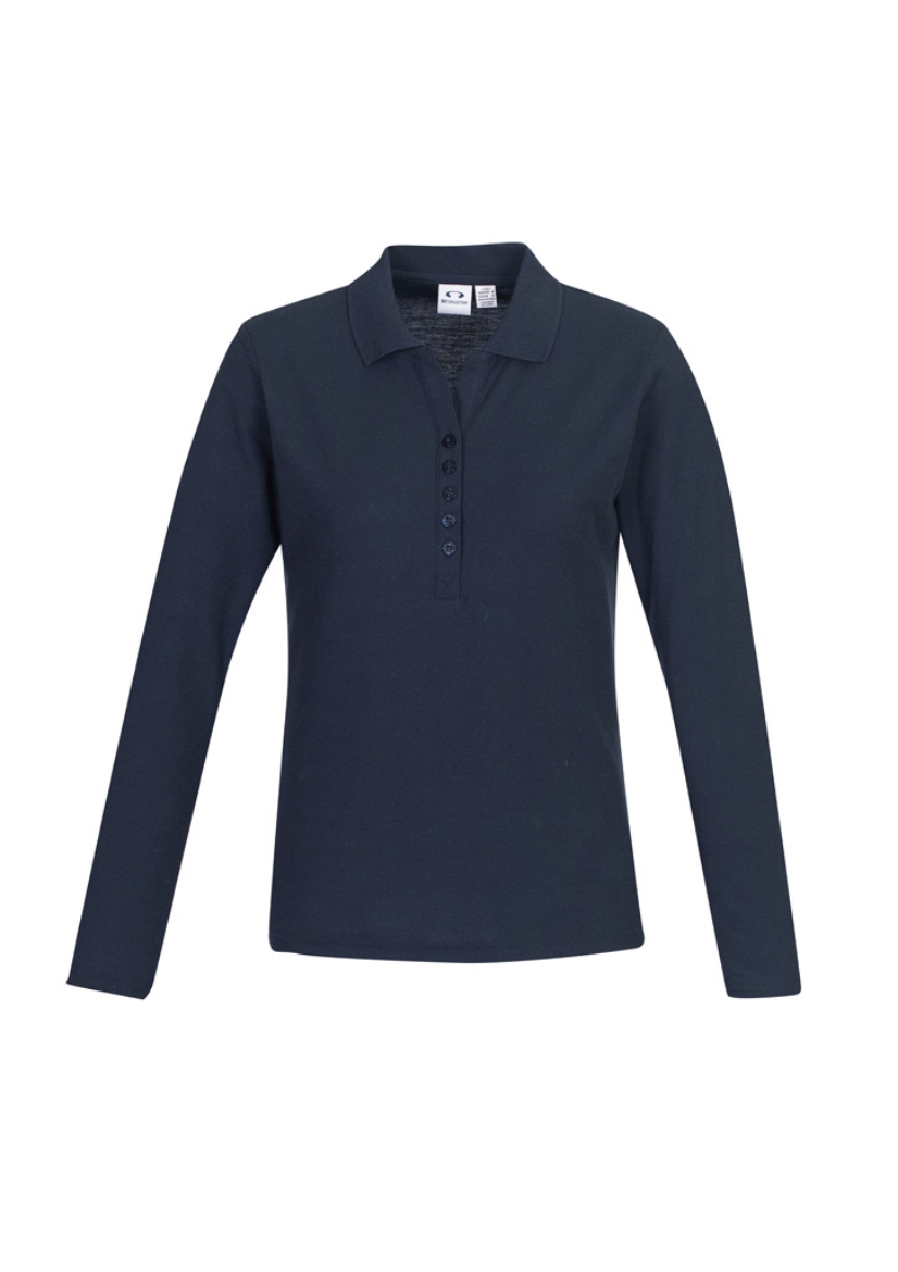 Picture of Biz Collection Womens Crew Polo Shirt 210gsm L/S