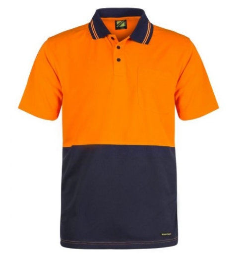 Picture of WORKCRAFT Hi Vis Light Weight Micromesh Polo Shirt with Pocket 140gsm S/S