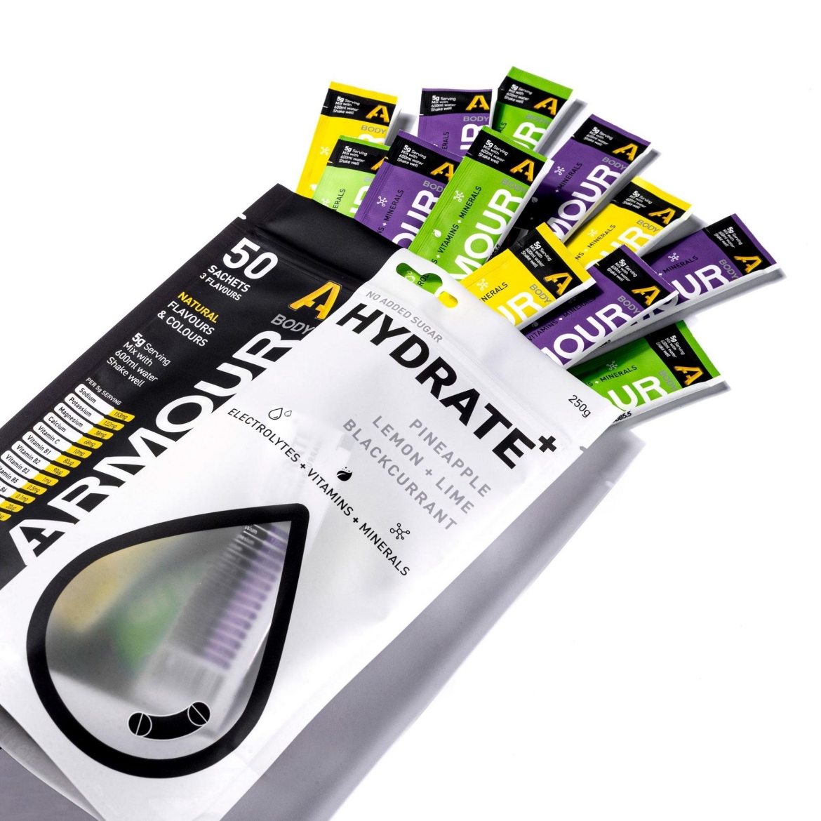 Picture of BODY ARMOUR Hydrate+ Hypotonic Sachets Mixed Pack