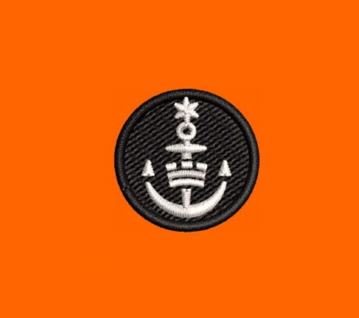 Picture of Embroidery of Anchor Emblem in Black on Hi Vis Garments Front Left Chest > City of Sydney