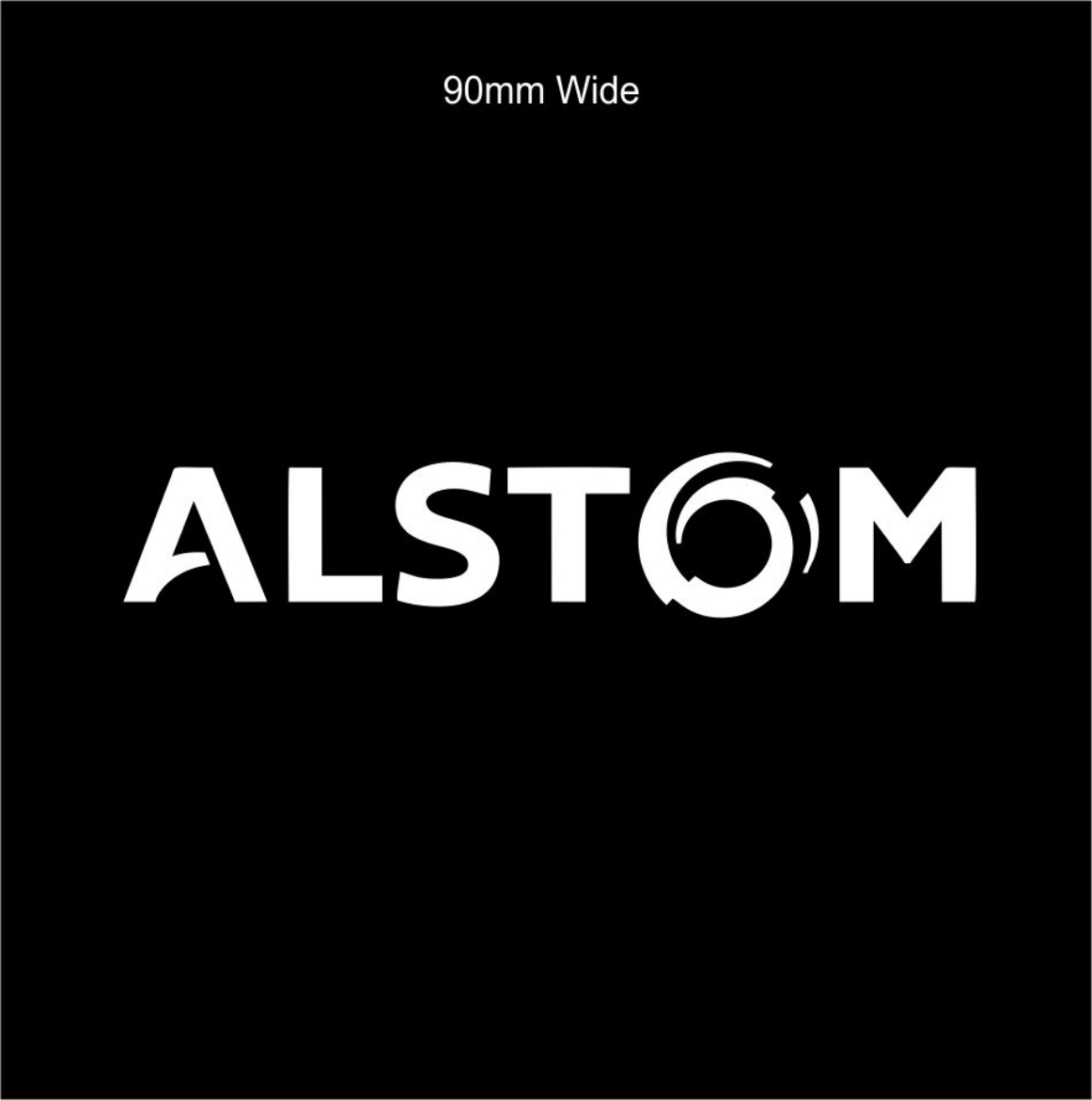 Picture of HEATPRESS ALSTOM TRANSPORT Logo Single colour WHITE
