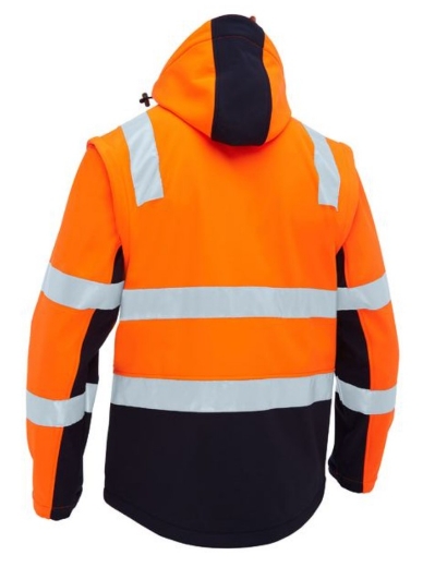 Picture of BISLEY Taped Two Tone Hi Vis 3 in 1 Soft Shell Jacket