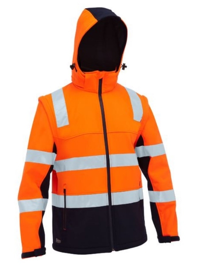 Picture of BISLEY Taped Two Tone Hi Vis 3 in 1 Soft Shell Jacket