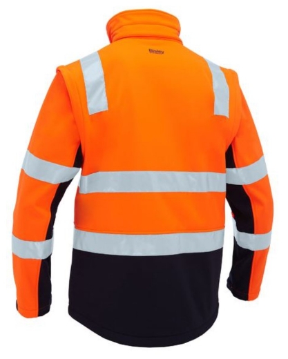 Picture of BISLEY Taped Two Tone Hi Vis 3 in 1 Soft Shell Jacket