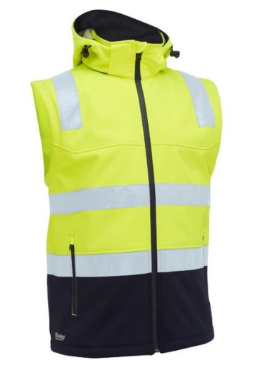Picture of BISLEY Taped Two Tone Hi Vis 3 in 1 Soft Shell Jacket