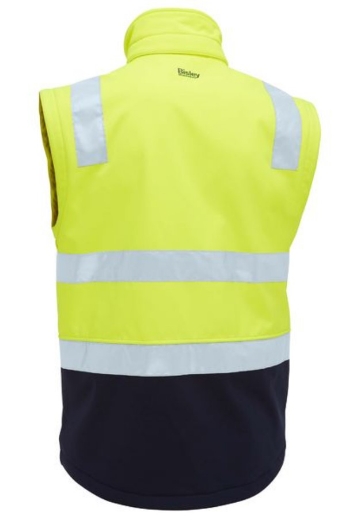 Picture of BISLEY Taped Two Tone Hi Vis 3 in 1 Soft Shell Jacket
