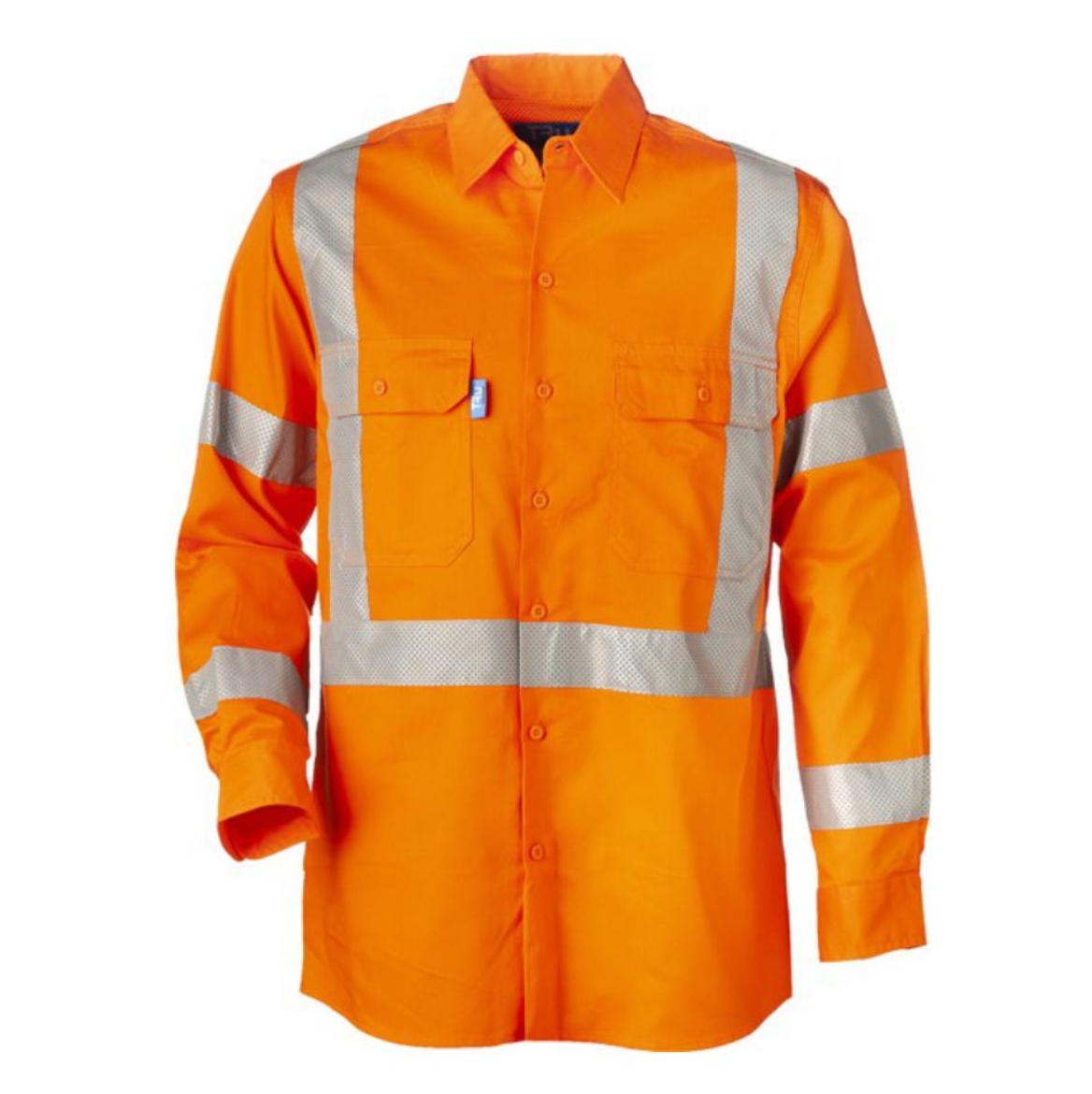 Picture of TRU WORKWEAR Lightweight NSW Rail Vented Hi-Vis Drill Shirt with TRuVis Perforated Tape 160gsm L/S