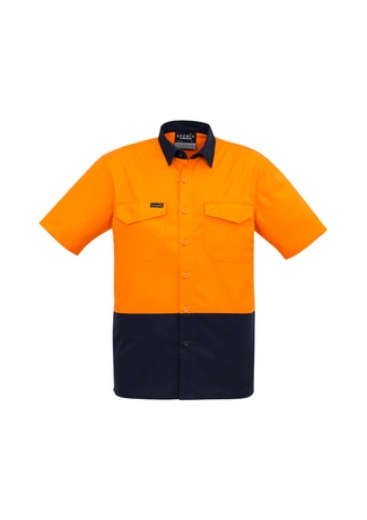 Picture of SYZMIK Mens Rugged Cooling Hi Vis Spliced Shirt 100% Square Weave Cotton Ripstop 145gsm
