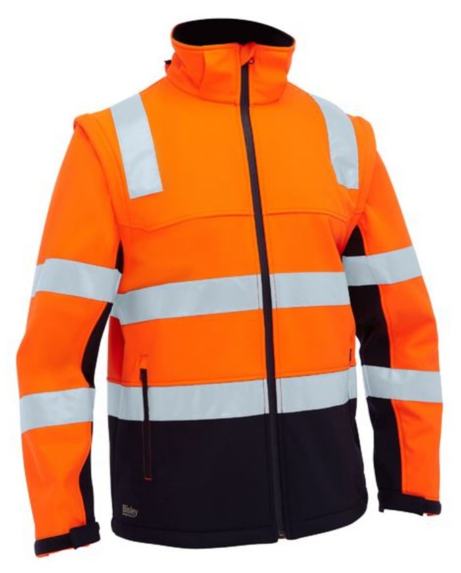 Picture of BISLEY Taped Two Tone Hi Vis 3 in 1 Soft Shell Jacket