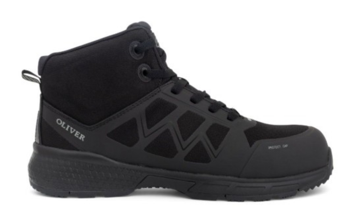 Picture of OLIVER ST40 Series Black Lace Up Sports Boot Water Resistant Synthetic and TPU Materials Fully Non-Metallic