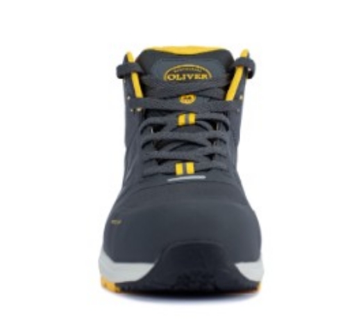Picture of OLIVER ST40 Series Grey/Yellow Lace Up Sports Boot Water Resistant Synthetic and TPU Materials Fully Non-Metallic