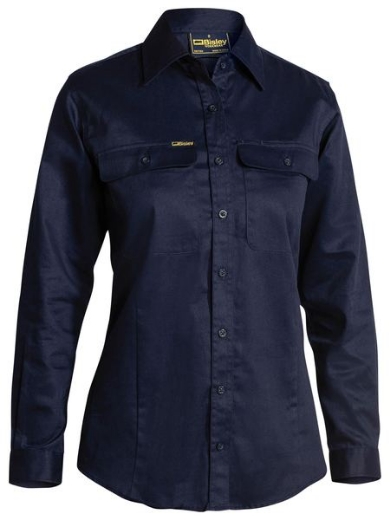 Picture of BISLEY Women's Cotton Drill Shirt 100% Cotton Preshrunk Drill 190gsm L/S