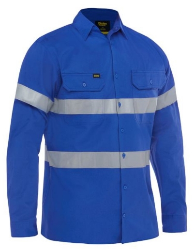Picture of BISLEY Taped Cool Lightweight Drill Shirt 100% Cotton Preshrunk Drill 155gsm L/S