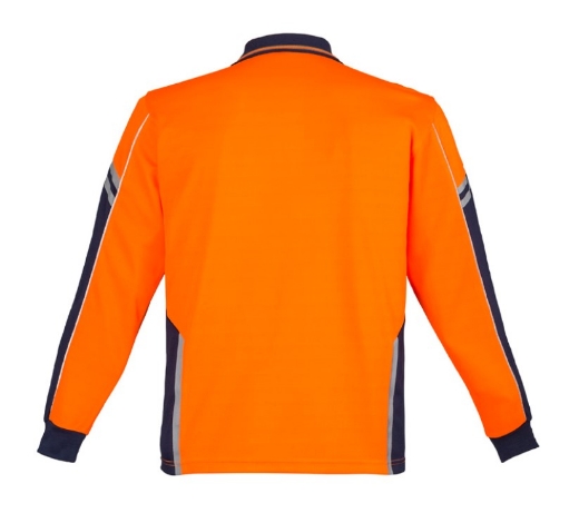 Picture of SYZMIK Mens Hi Vis Squad Polo Shirt 175gsm L/S