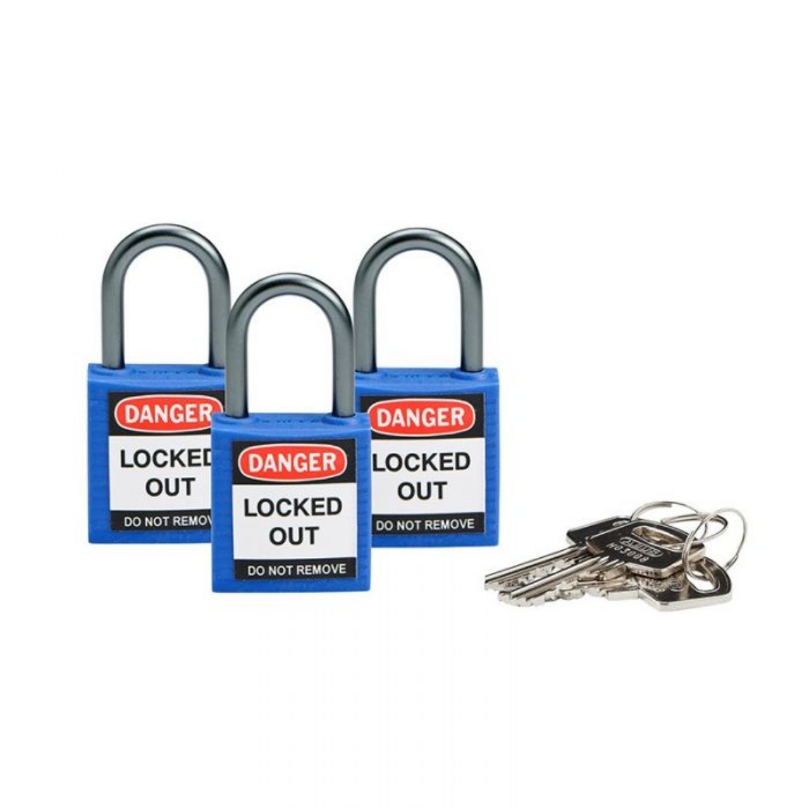 Picture of BRADY Keyed Alike Padlocks Blu (Pk3)