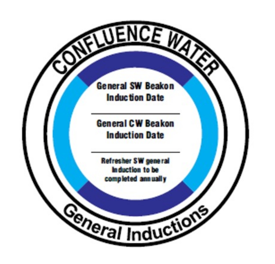 Picture of Sydney Water | Confluence Water General Inductions Sticker 50mm Diameter