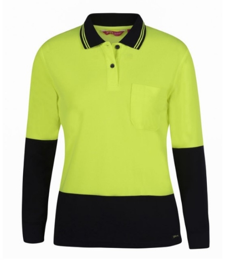 Picture of JB'S WEAR Ladies Hi Vis Comfort Polo Shirt UPF 50+ L/S