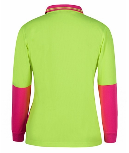 Picture of JB'S WEAR Ladies Hi Vis Comfort Polo Shirt UPF 50+ L/S
