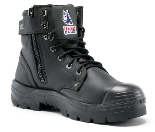 Picture of STEEL BLUE Argyle® 150mm Lace Up Zip Sided Boot with Steel Toe and Bump Cap TPU Outsole