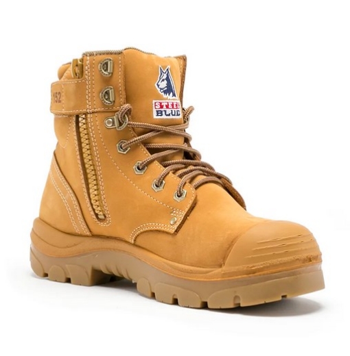 Picture of STEEL BLUE Argyle® 150mm Lace Up Zip Sided Boot with Steel Toe and Bump Cap TPU Outsole