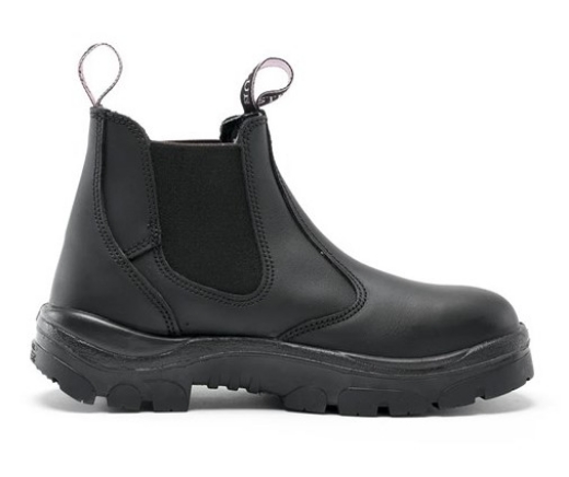Picture of STEEL BLUE Hobart® 120mm Black Ladies Boot Elastic Sided Boot with Steel Toe Cap TPU Outsole