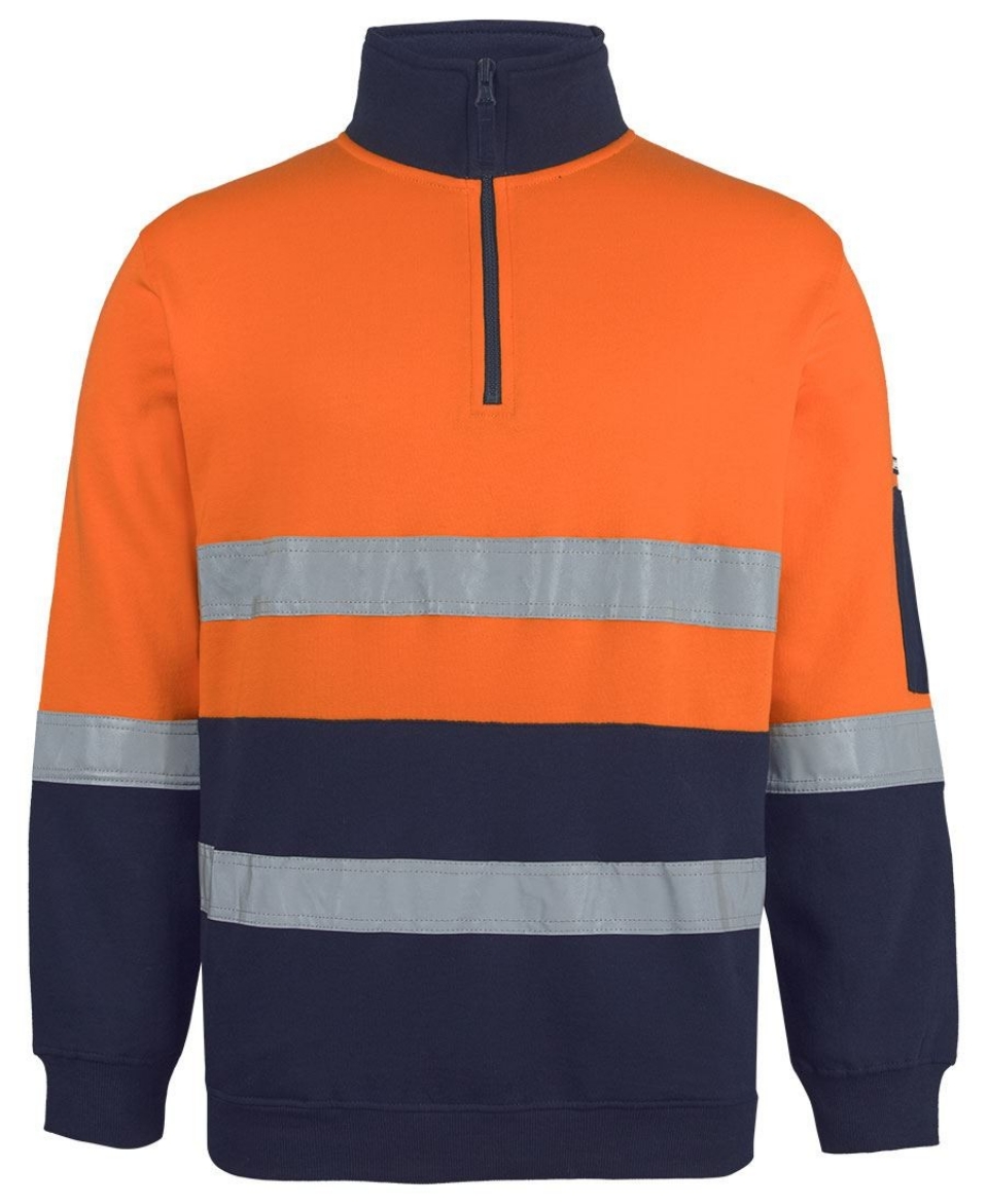 Picture of JB's Wear Hi Vis (D+N) 310 Cotton 1/2 Zip Fleece Jumper 310gsm