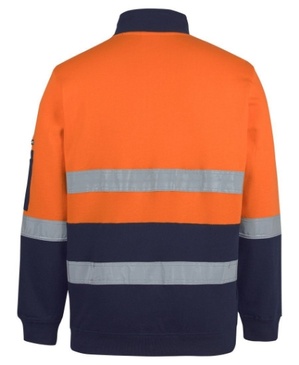 Picture of JB's Wear Hi Vis (D+N) 310 Cotton 1/2 Zip Fleece Jumper 310gsm