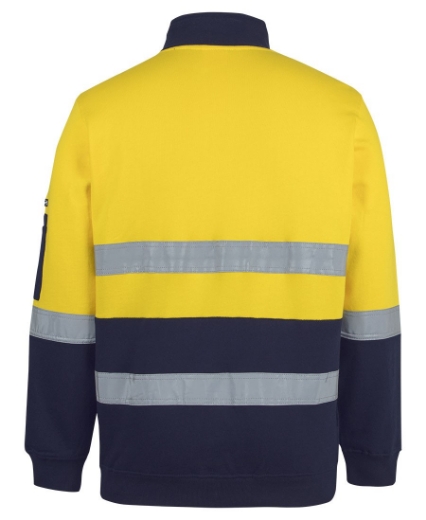 Picture of JB's Wear Hi Vis (D+N) 310 Cotton 1/2 Zip Fleece Jumper 310gsm
