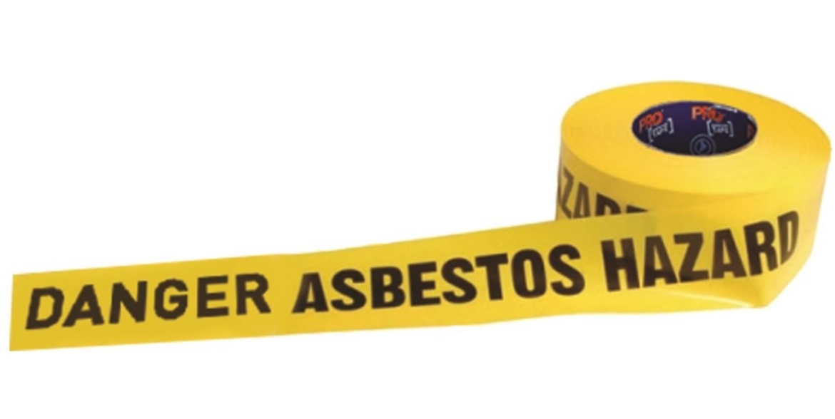 Picture of ProChoice Barricade Tape Danger Asbestos Dust Hazard Print 300m x 75mm