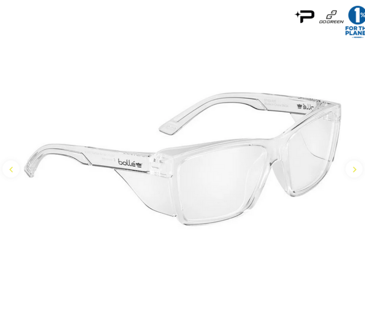 Picture of BOLLE STKS 420 Clear PC Lens - Platinum (ASAF) - Crystal PC Temples/Frame