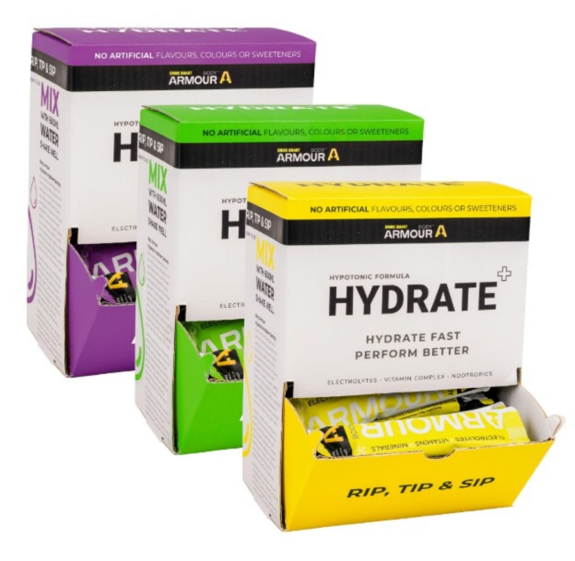 Picture of BODY ARMOUR Hydrate+ Hypotonic Sachets Blackcurrant - Bulk Pack