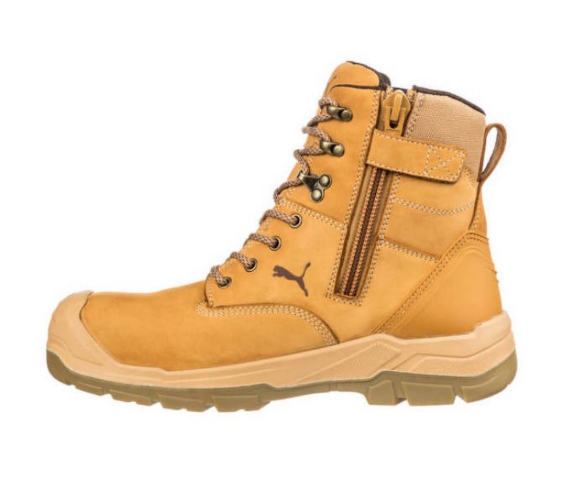 Picture of PUMA Conquest Safety Boot Wheat with Fibreglass Toe Cap Zip Side