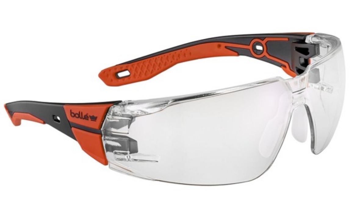 Picture of BOLLE RUSH+ 2.0 Clear PC Lens Platinum AS/AF Bi-Material PC + TPR Red/Black Temples