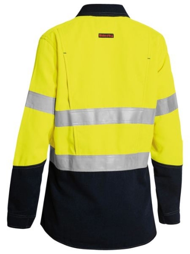 Picture of BISLEY TenCate Tecasafe® Plus 700 Womens Taped Hi Vis FR Vented HRC2 Shirt 238gsm L/S