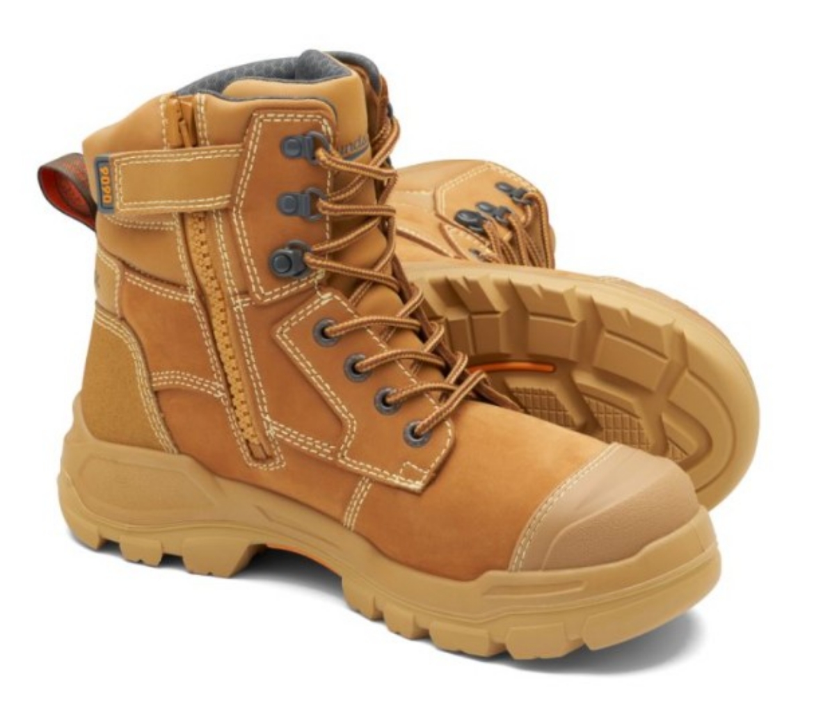 Picture of BLUNDSTONE 150mm RotoFlex Wheat Water-Resistant Premium Nubuck Penetration-Resistant Zip Sided Safety Boot