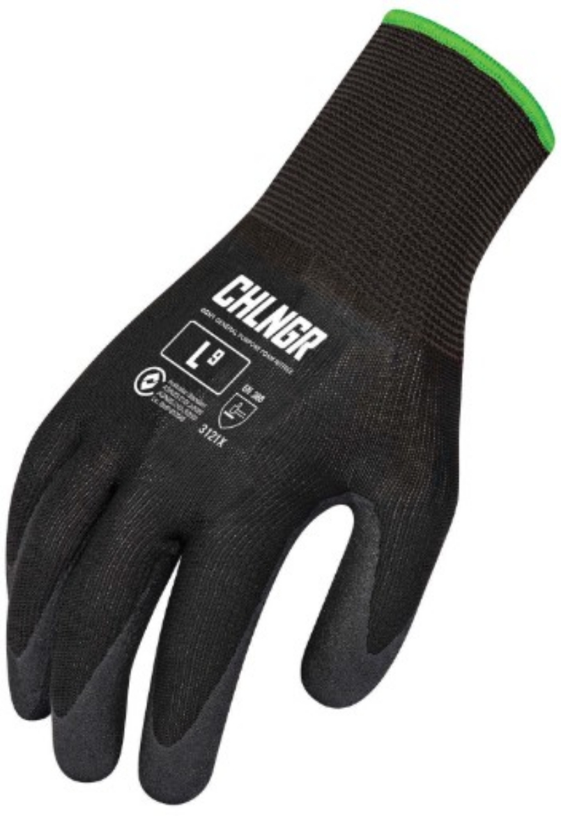 Picture of CHLNGR General Purpose Foam Nitrile Glove Polyester Lined 3121X