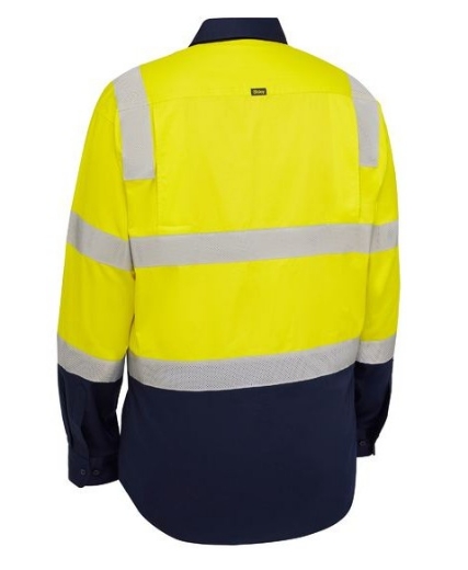 Picture of BISLEY Taped Biomotion Hi Vis Cool Lightweight Vented Shirt 155gsm L/S