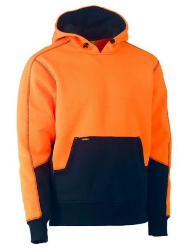 Picture of BISLEY Hi Vis Two Tone Fleece Pullover Hoodie 300gsm