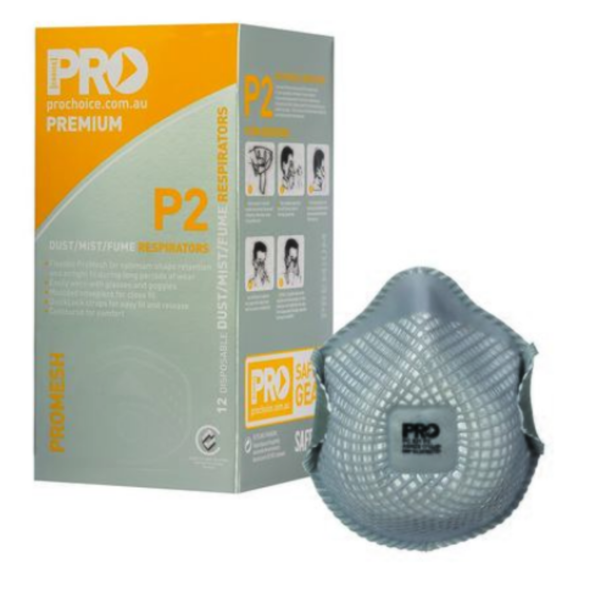 Picture of ProChoice Dust Masks Promesh P2 Box/12