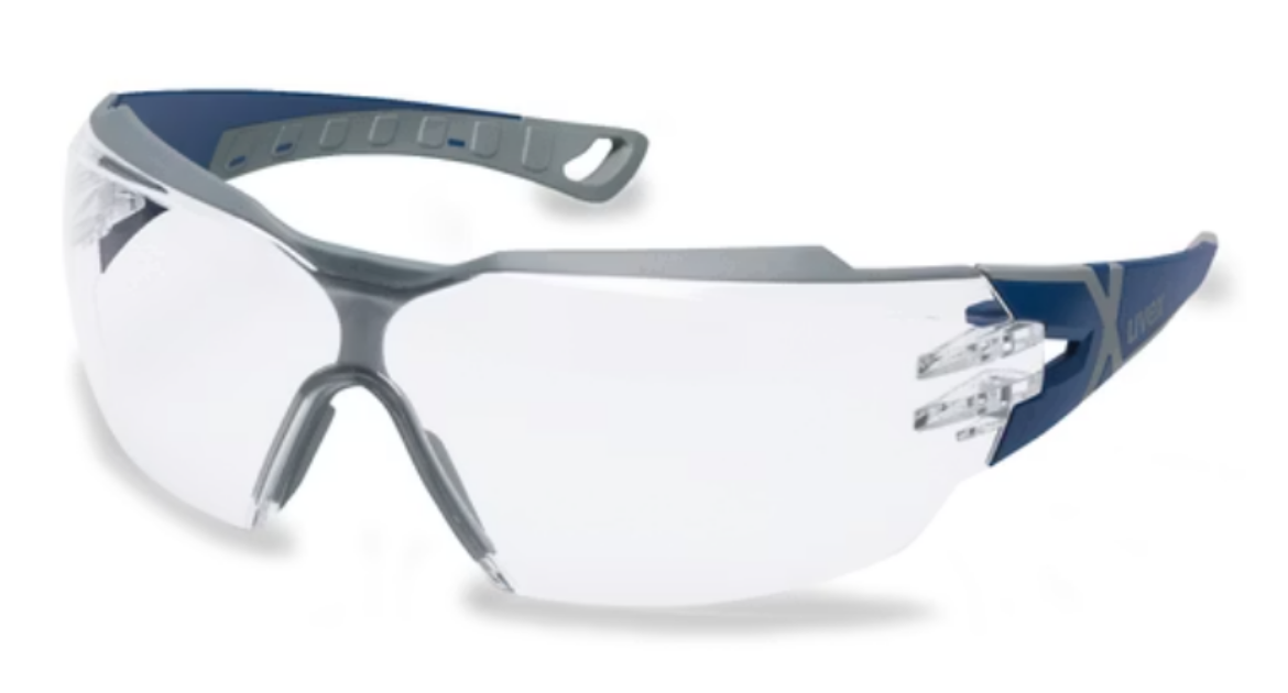 Picture of Uvex pheos cx2 safety glasses Dark Blue Frame - Clear