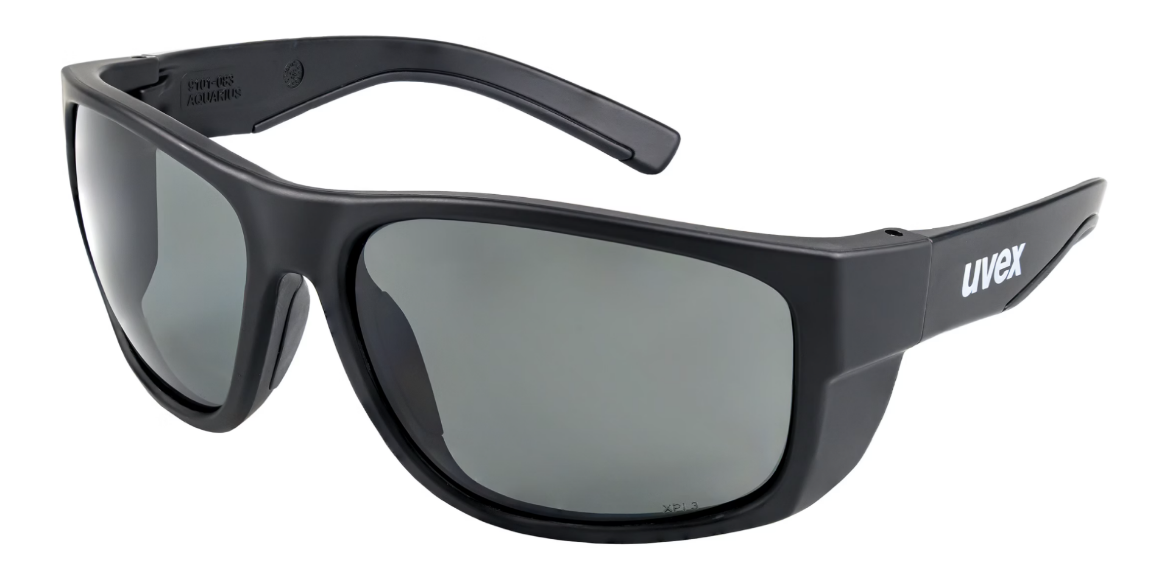 Picture of UVEX Aquarius - Matt Black Frame Polarised Grey 12% HC Lens