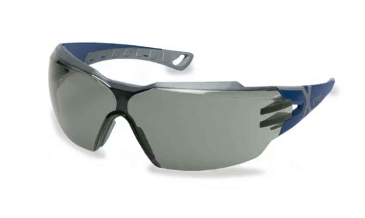Picture of uvex pheos cx2 glasses Dark Blue Frame - Smoke