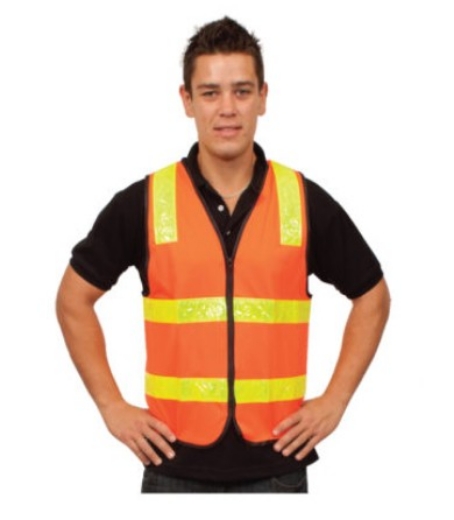 Picture of YSF VIC Roads Hi-Vis Orange/Red Day/Night Vest (Class D/N)