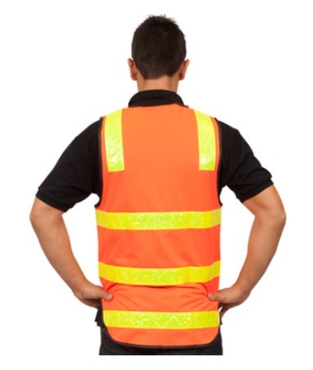 Picture of YSF VIC Roads Hi-Vis Orange/Red Day/Night Vest (Class D/N)