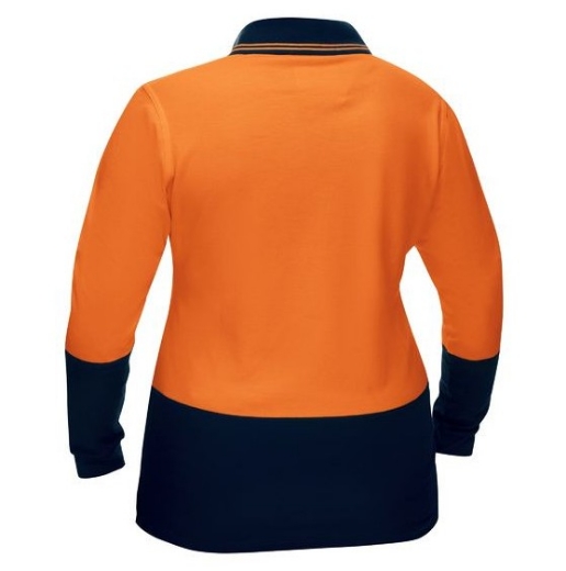 Picture of BISLEY Womens Hi Vis V-Neck Polo Shirt 195gsm S/S