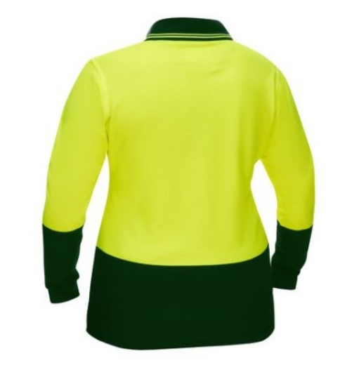 Picture of BISLEY Womens Hi Vis V-Neck Polo Shirt 195gsm S/S