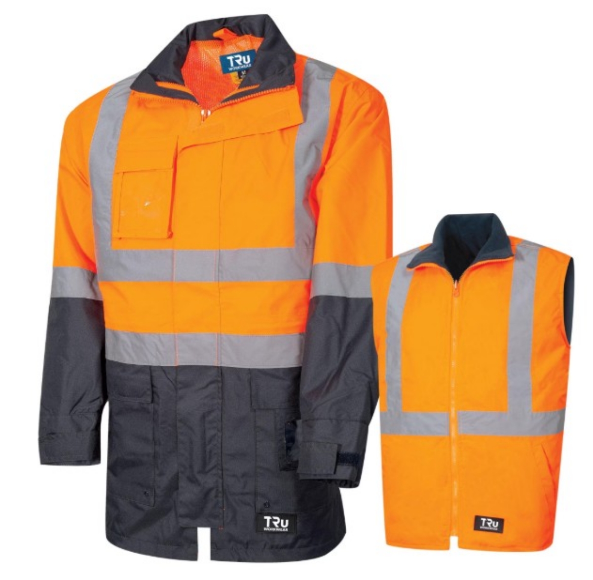 Picture of TRU WORKWEAR 4 in 1 Jacket 100% Waterproof  with Reflective Tape (TJ2900T6 + TV1915T5)